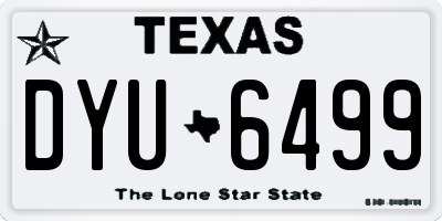 TX license plate DYU6499