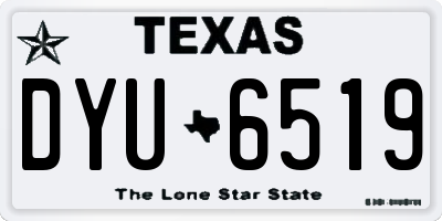 TX license plate DYU6519