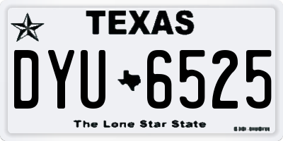 TX license plate DYU6525