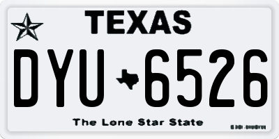 TX license plate DYU6526