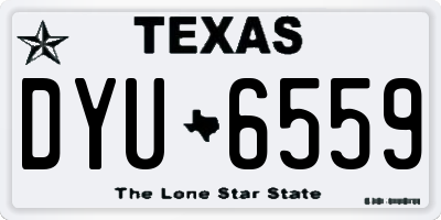 TX license plate DYU6559