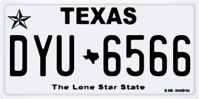TX license plate DYU6566