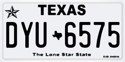 TX license plate DYU6575