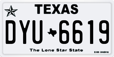 TX license plate DYU6619