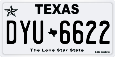 TX license plate DYU6622