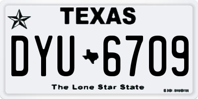 TX license plate DYU6709