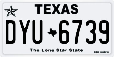 TX license plate DYU6739