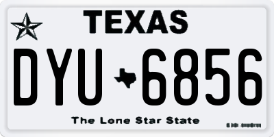 TX license plate DYU6856
