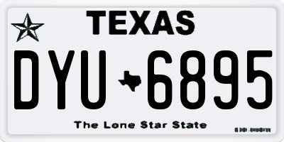 TX license plate DYU6895