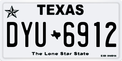 TX license plate DYU6912