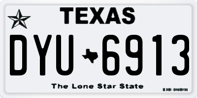 TX license plate DYU6913