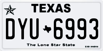 TX license plate DYU6993