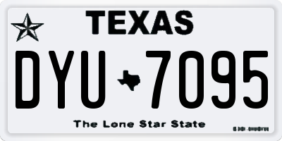 TX license plate DYU7095