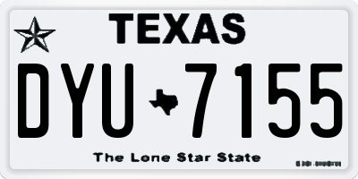 TX license plate DYU7155