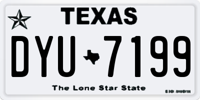 TX license plate DYU7199