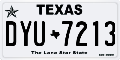 TX license plate DYU7213