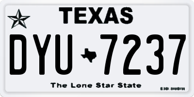 TX license plate DYU7237