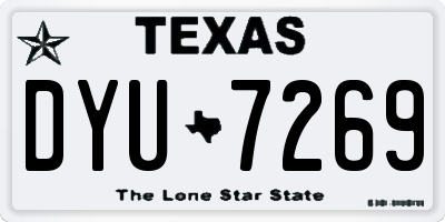 TX license plate DYU7269