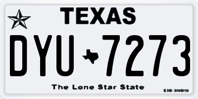 TX license plate DYU7273