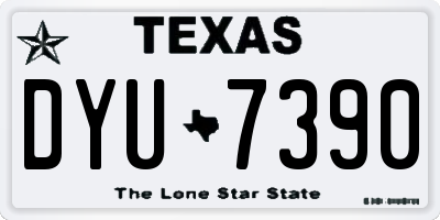 TX license plate DYU7390