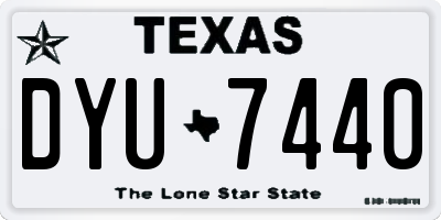 TX license plate DYU7440
