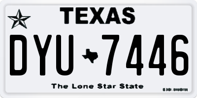 TX license plate DYU7446