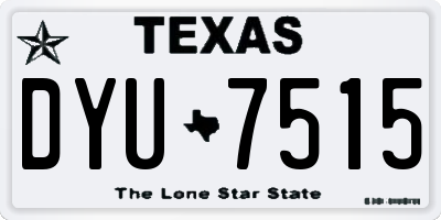 TX license plate DYU7515
