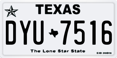 TX license plate DYU7516