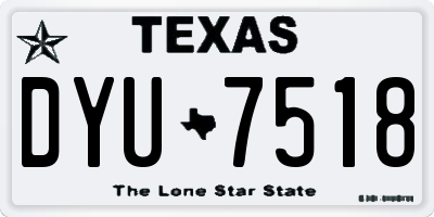 TX license plate DYU7518