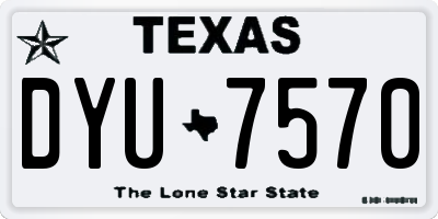 TX license plate DYU7570