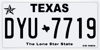 TX license plate DYU7719