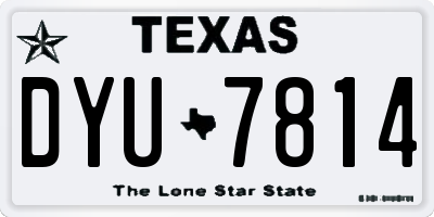 TX license plate DYU7814