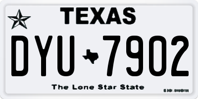 TX license plate DYU7902