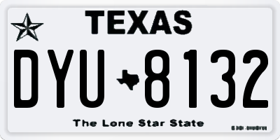 TX license plate DYU8132