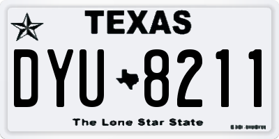 TX license plate DYU8211