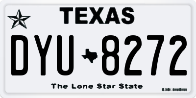 TX license plate DYU8272