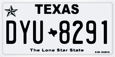TX license plate DYU8291