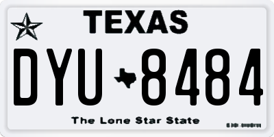 TX license plate DYU8484