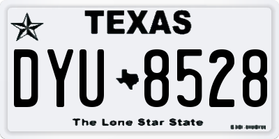 TX license plate DYU8528
