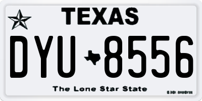 TX license plate DYU8556