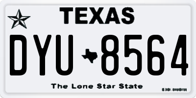 TX license plate DYU8564