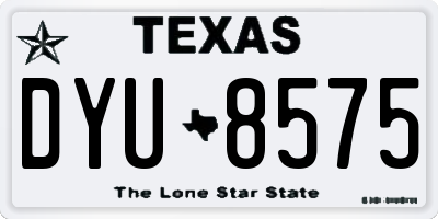 TX license plate DYU8575