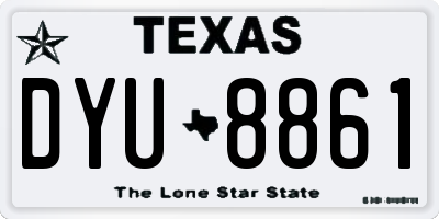 TX license plate DYU8861