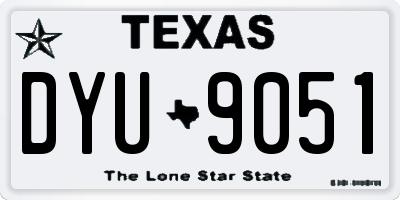 TX license plate DYU9051