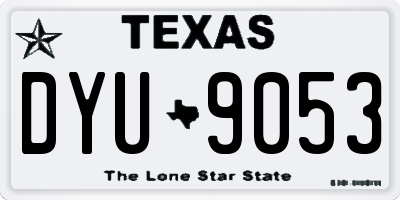 TX license plate DYU9053