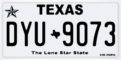 TX license plate DYU9073