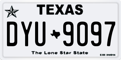 TX license plate DYU9097