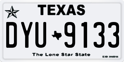 TX license plate DYU9133