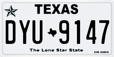 TX license plate DYU9147