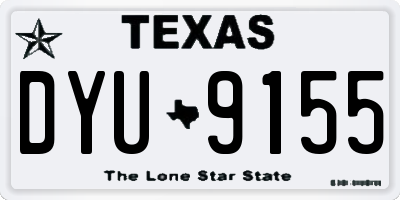 TX license plate DYU9155